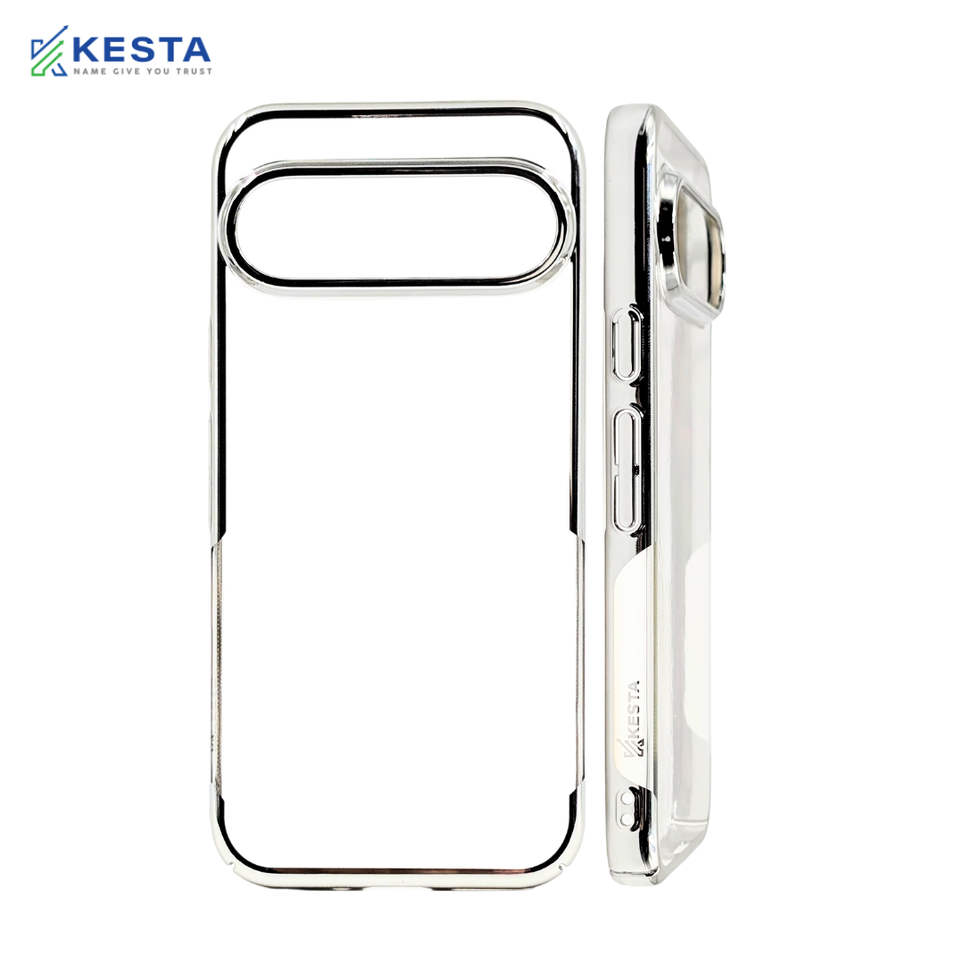 Google Pixel 9 Pro Cover - Noble Silver Transparent Case (Eco-Friendly & Durable)